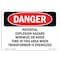 Signmission OSHA Danger Sign, 5" Height, 7" Width, Potential Explosion Hazard Minimize Or Avoid, Landscape OS-DS-D-57-L-2294 - alternate 1